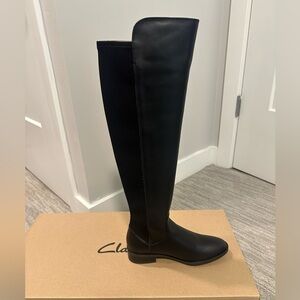 Clarks Pure Caddy Black Leather Boot